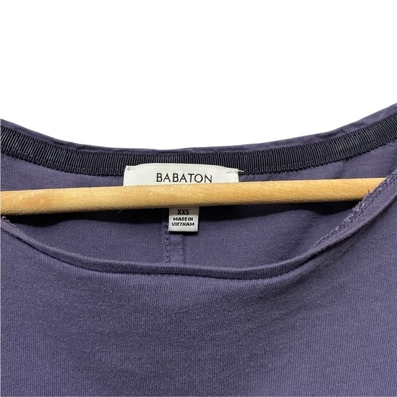 BABATON | Womens Purple Crew Neck Crop Top​​ - Picture 2 of 4